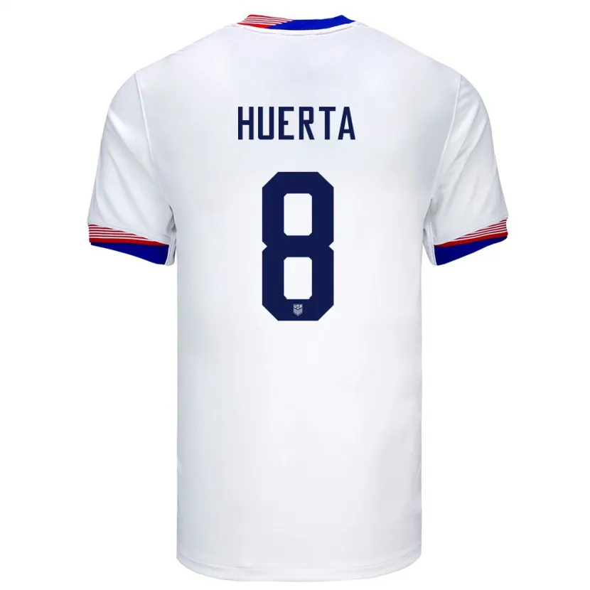 Danxen Män Usa Sofia Huerta #8 Vit Hemmatröja Matchtröjor 24-26 Tröjor T-Tröja