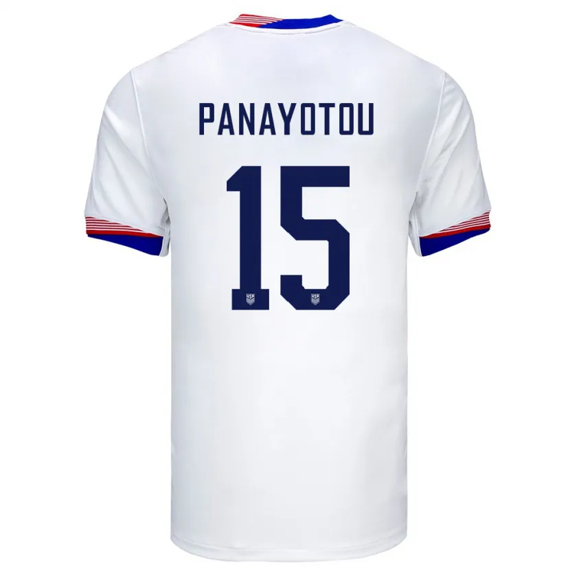 Danxen Män Usa Jack Panayotou #15 Vit Hemmatröja Matchtröjor 24-26 Tröjor T-Tröja