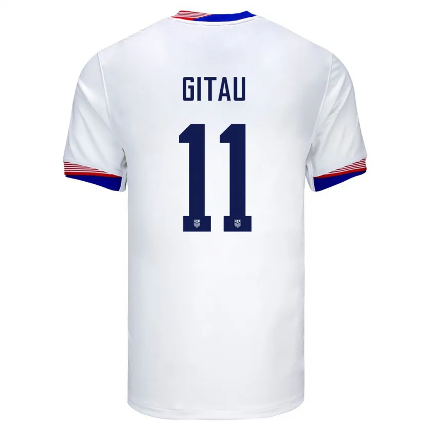 Danxen Män Usa Andre Gitau #11 Vit Hemmatröja Matchtröjor 24-26 Tröjor T-Tröja