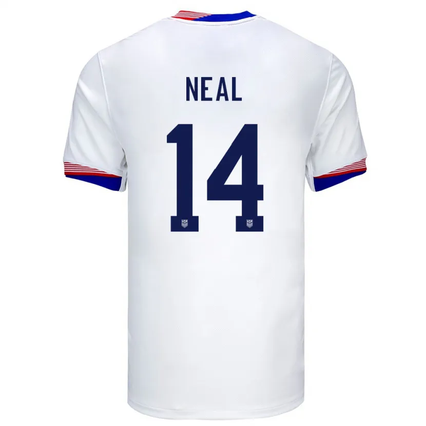Danxen Män Usa Jalen Neal #14 Vit Hemmatröja Matchtröjor 24-26 Tröjor T-Tröja