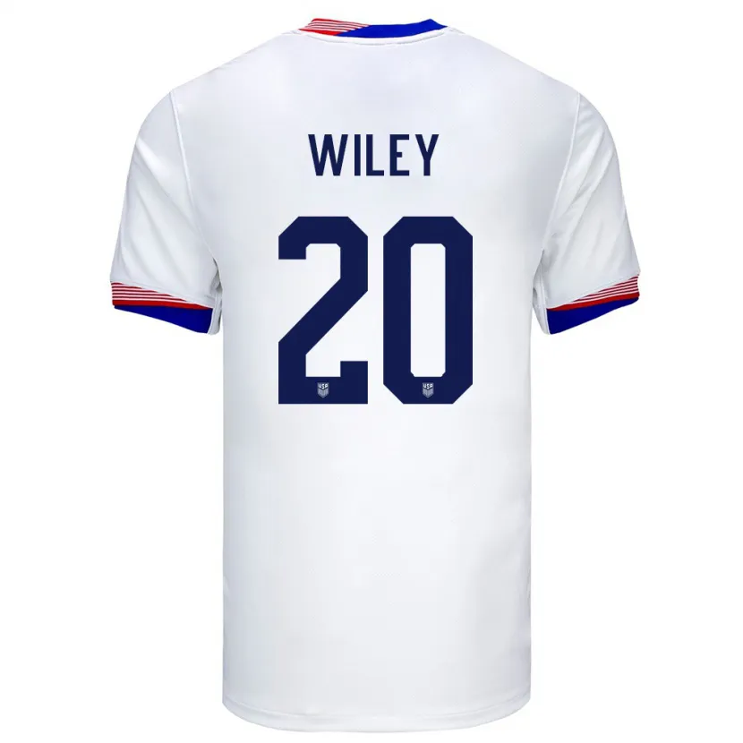 Danxen Män Usa Caleb Wiley #20 Vit Hemmatröja Matchtröjor 24-26 Tröjor T-Tröja