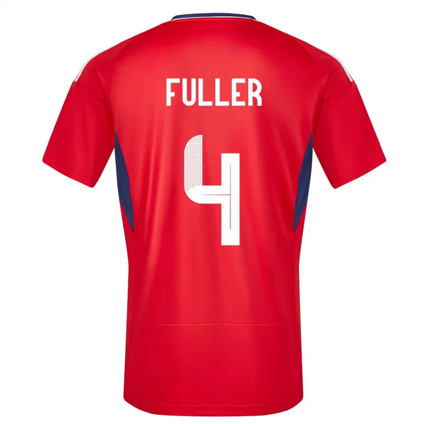 Danxen Män Costa Rica Keysher Fuller #4 Röd Hemmatröja Matchtröjor 24-26 Tröjor T-Tröja