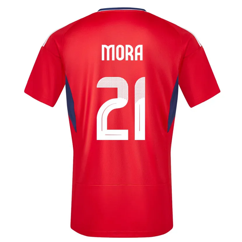 Danxen Män Costa Rica Carlos Mora #21 Röd Hemmatröja Matchtröjor 24-26 Tröjor T-Tröja