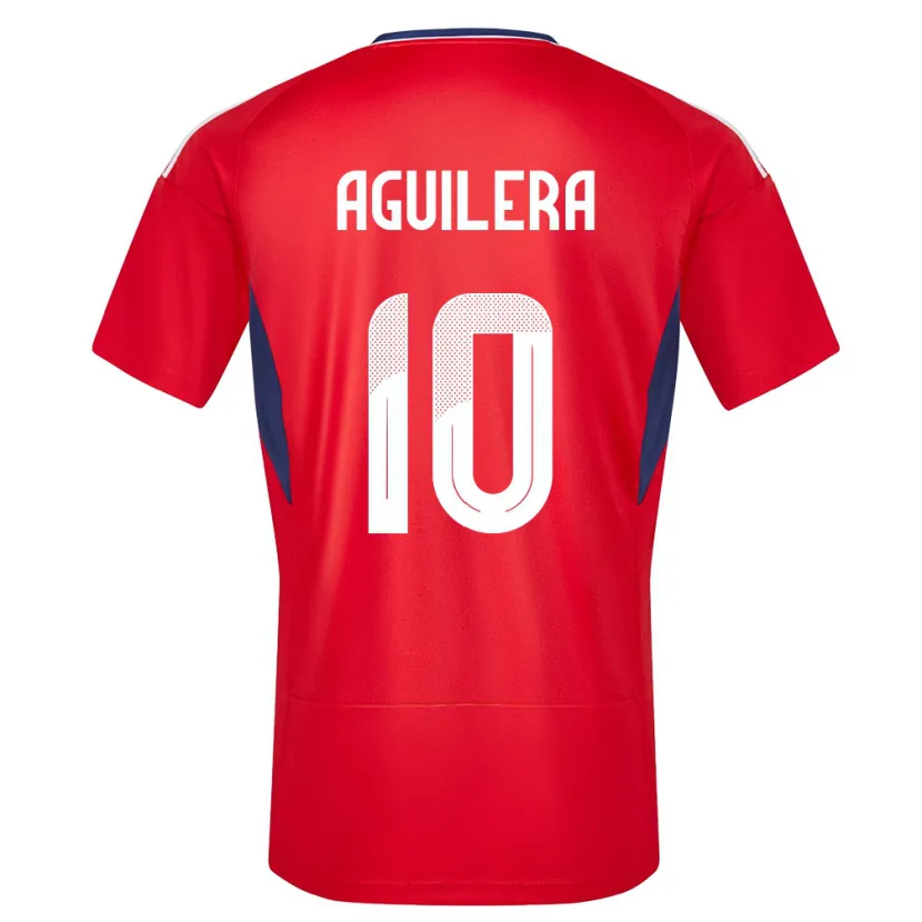 Danxen Män Costa Rica Brandon Aguilera #10 Röd Hemmatröja Matchtröjor 24-26 Tröjor T-Tröja