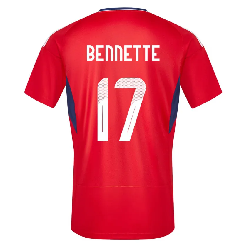 Danxen Män Costa Rica Jewison Bennette #17 Röd Hemmatröja Matchtröjor 24-26 Tröjor T-Tröja
