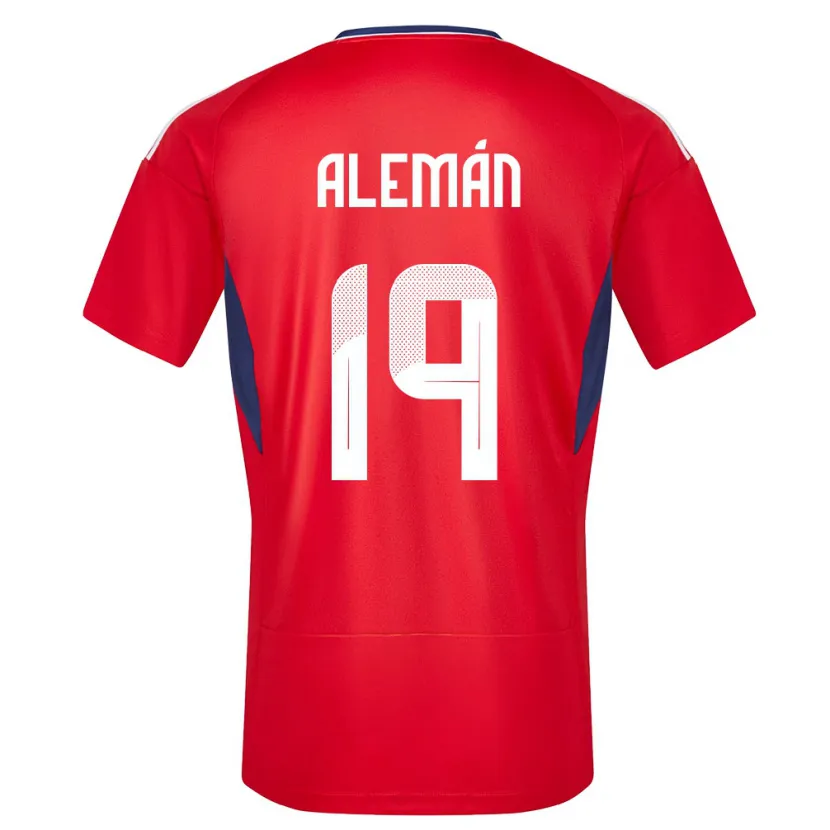 Danxen Män Costa Rica Fabricio Aleman #19 Röd Hemmatröja Matchtröjor 24-26 Tröjor T-Tröja