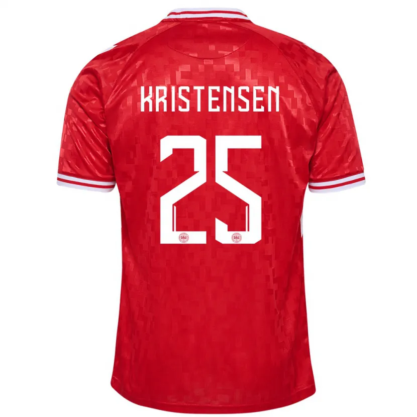 Danxen Män Danmark Rasmus Kristensen #25 Röd Hemmatröja Matchtröjor 24-26 Tröjor T-Tröja