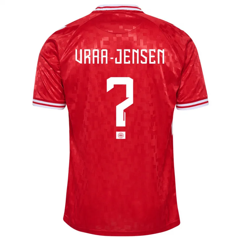 Danxen Män Danmark Ludwig Vraa-Jensen #0 Röd Hemmatröja Matchtröjor 24-26 Tröjor T-Tröja
