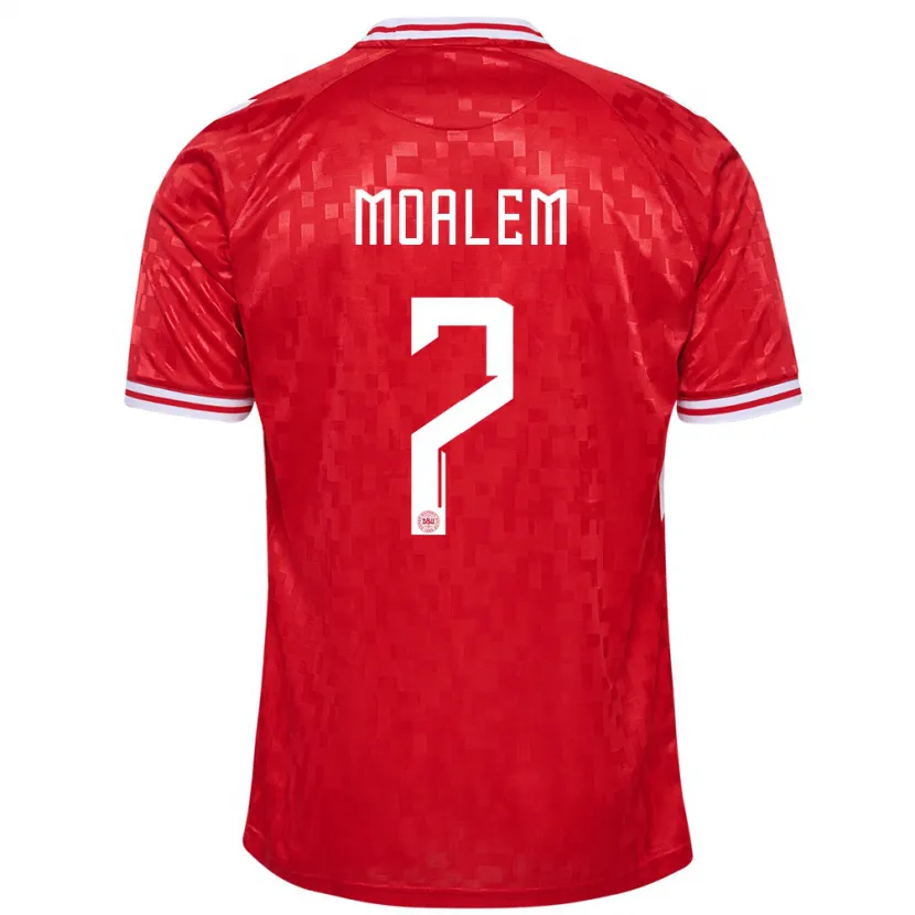 Danxen Män Danmark Jonathan Moalem #7 Röd Hemmatröja Matchtröjor 24-26 Tröjor T-Tröja