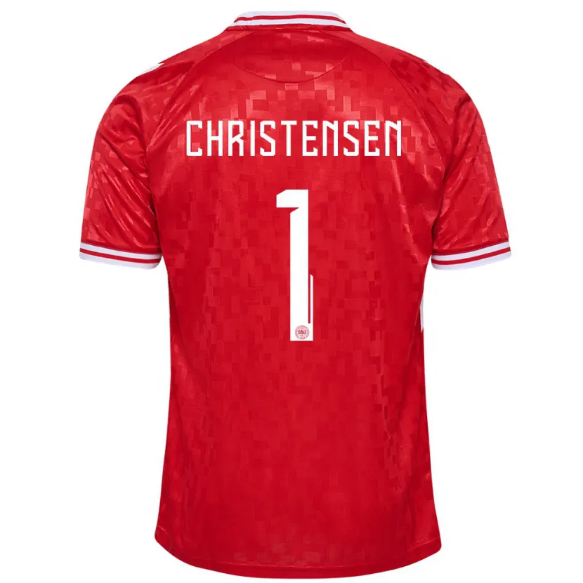 Danxen Män Danmark Lene Christensen #1 Röd Hemmatröja Matchtröjor 24-26 Tröjor T-Tröja