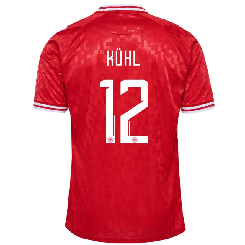 Danxen Män Danmark Kathrine Kühl #12 Röd Hemmatröja Matchtröjor 24-26 Tröjor T-Tröja