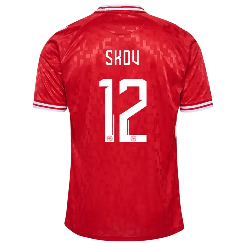 Danxen Män Danmark Robert Skov #12 Röd Hemmatröja Matchtröjor 24-26 Tröjor T-Tröja