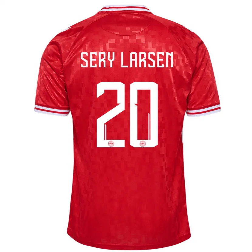 Danxen Män Danmark Japhet Sery Larsen #20 Röd Hemmatröja Matchtröjor 24-26 Tröjor T-Tröja