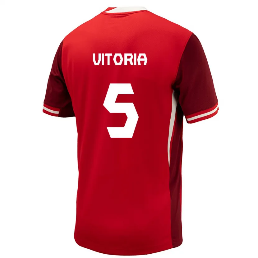 Danxen Män Kanada Steven Vitória #5 Röd Hemmatröja Matchtröjor 24-26 Tröjor T-Tröja