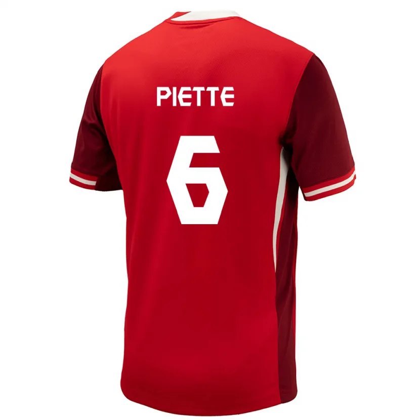Danxen Män Kanada Samuel Piette #6 Röd Hemmatröja Matchtröjor 24-26 Tröjor T-Tröja