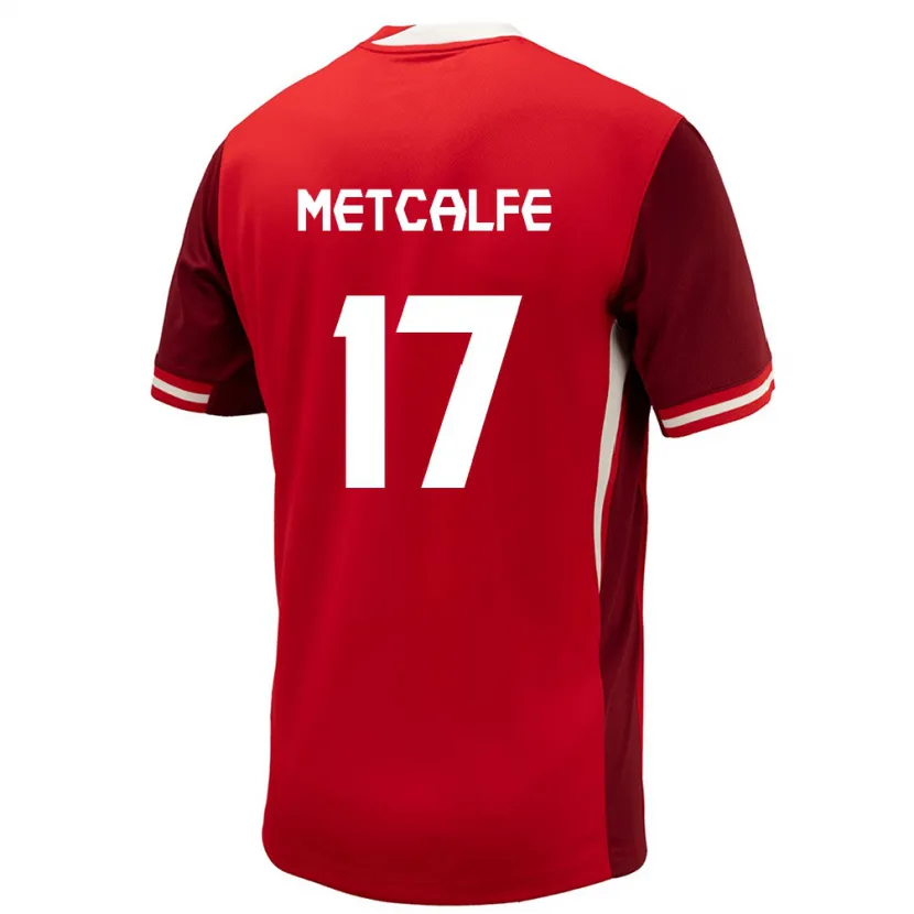 Danxen Män Kanada Patrick Metcalfe #17 Röd Hemmatröja Matchtröjor 24-26 Tröjor T-Tröja