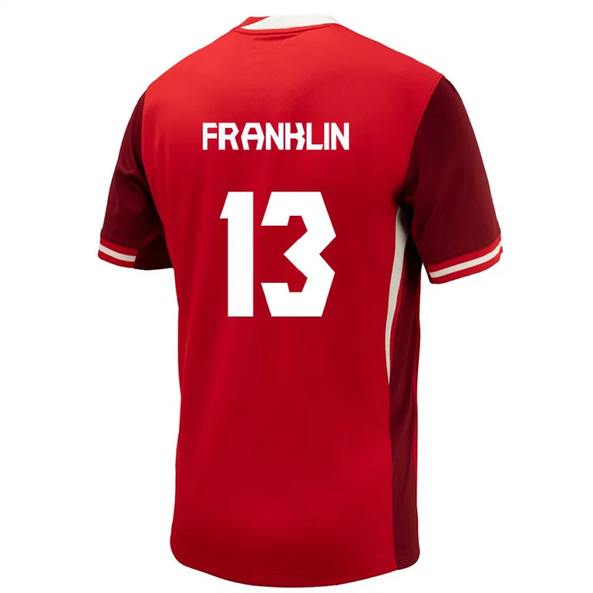 Danxen Män Kanada Kobe Franklin #13 Röd Hemmatröja Matchtröjor 24-26 Tröjor T-Tröja