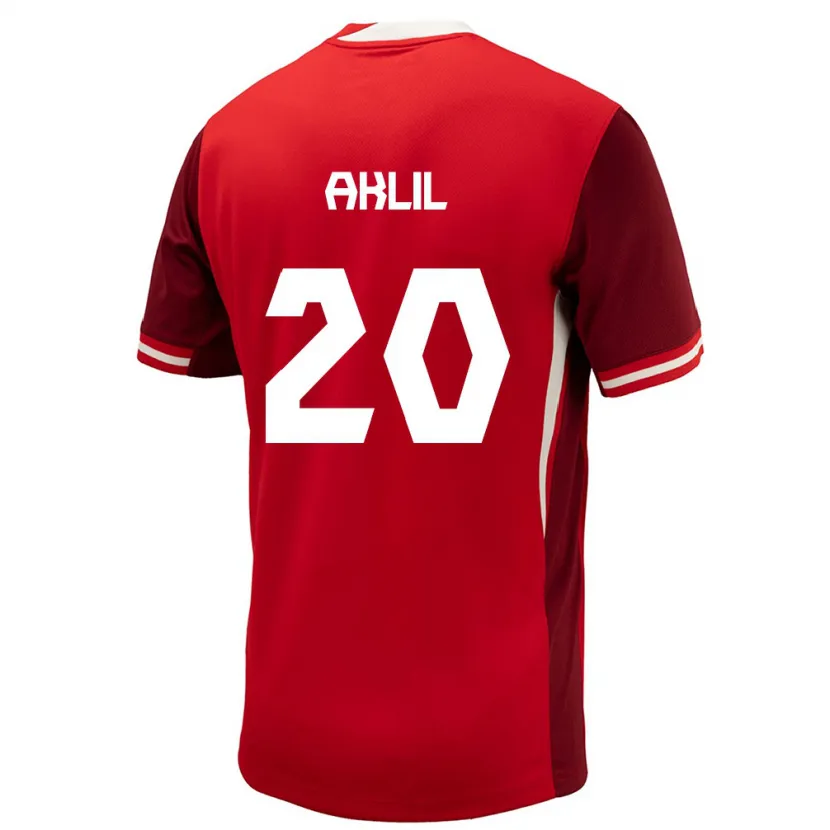 Danxen Män Kanada Lino Aklil #20 Röd Hemmatröja Matchtröjor 24-26 Tröjor T-Tröja