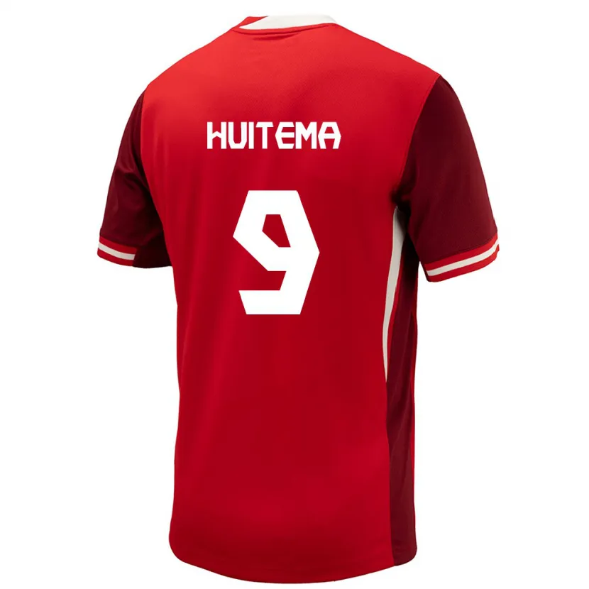 Danxen Män Kanada Jordyn Huitema #9 Röd Hemmatröja Matchtröjor 24-26 Tröjor T-Tröja