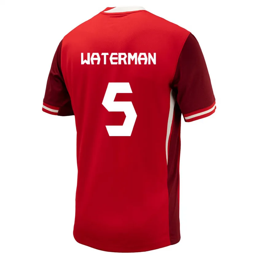 Danxen Män Kanada Joel Waterman #5 Röd Hemmatröja Matchtröjor 24-26 Tröjor T-Tröja
