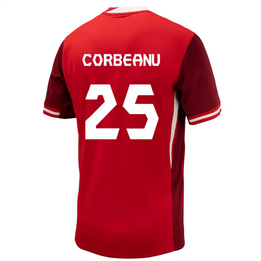 Danxen Män Kanada Theo Corbeanu #25 Röd Hemmatröja Matchtröjor 24-26 Tröjor T-Tröja