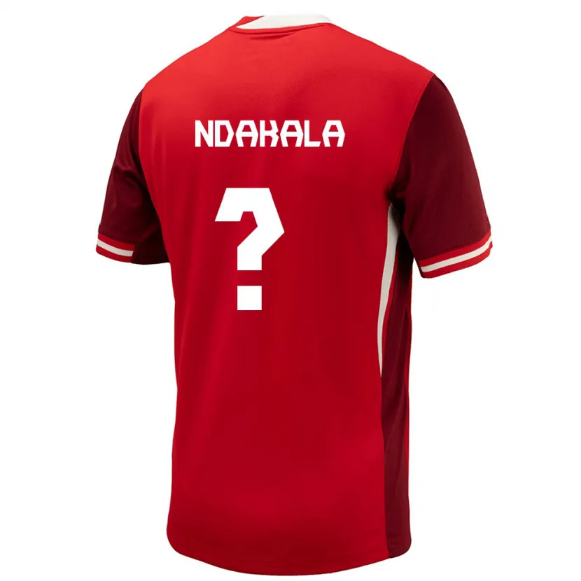 Danxen Män Kanada Joshue Ndakala #0 Röd Hemmatröja Matchtröjor 24-26 Tröjor T-Tröja
