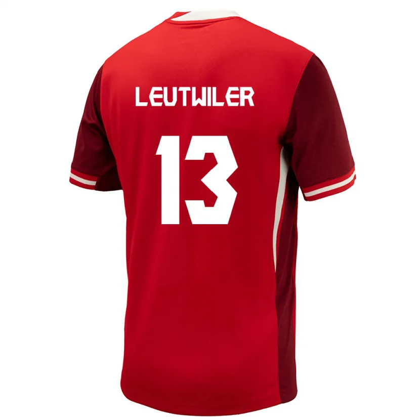 Danxen Män Kanada Jayson Leutwiler #13 Röd Hemmatröja Matchtröjor 24-26 Tröjor T-Tröja