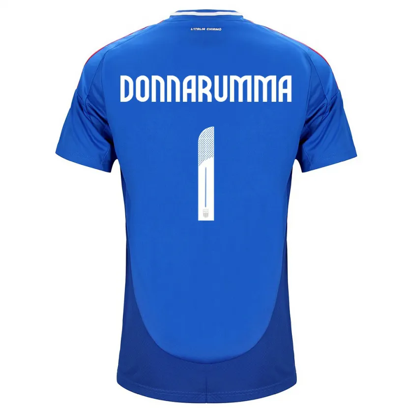 Danxen Män Italien Gianluigi Donnarumma #1 Blå Hemmatröja Matchtröjor 24-26 Tröjor T-Tröja