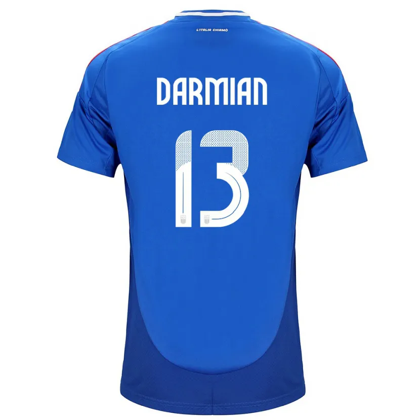 Danxen Män Italien Matteo Darmian #13 Blå Hemmatröja Matchtröjor 24-26 Tröjor T-Tröja