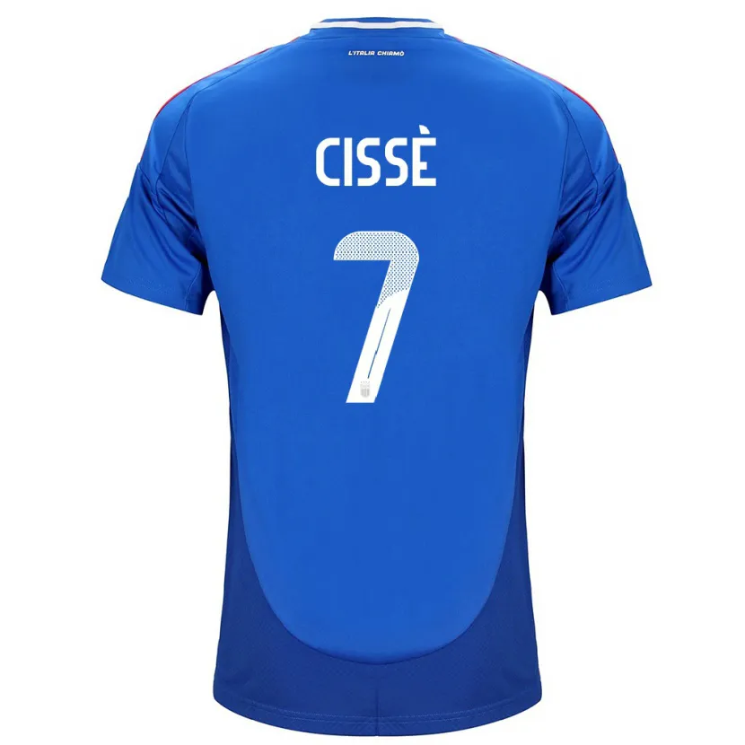 Danxen Män Italien Alphadjo Cissè #7 Blå Hemmatröja Matchtröjor 24-26 Tröjor T-Tröja