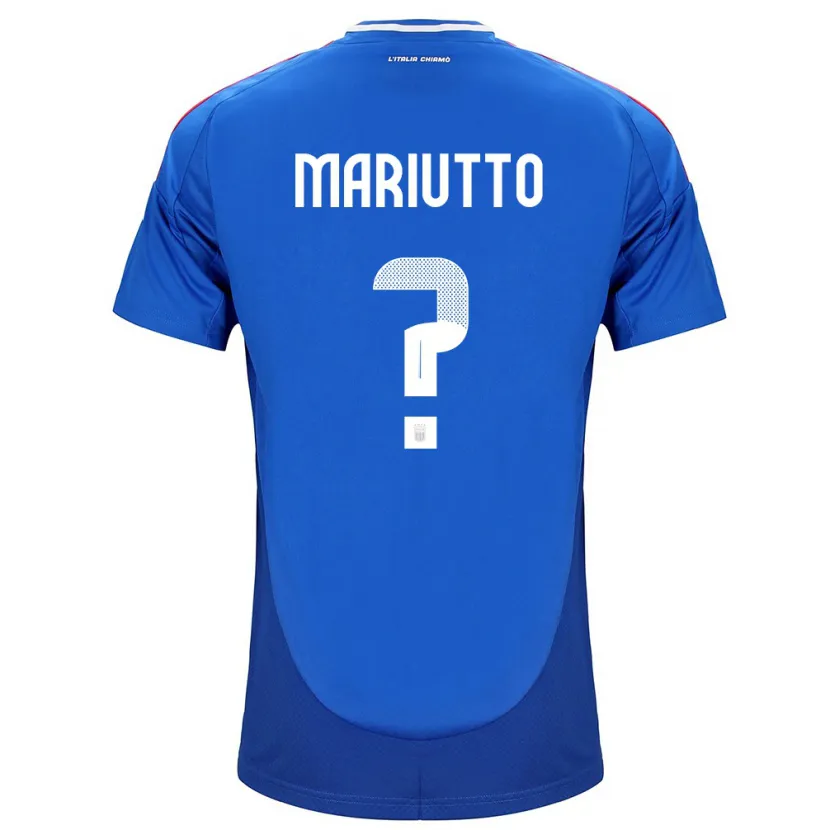 Danxen Män Italien Francesco Mariutto #0 Blå Hemmatröja Matchtröjor 24-26 Tröjor T-Tröja