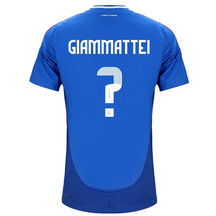 Danxen Män Italien Gioele Giammattei #0 Blå Hemmatröja Matchtröjor 24-26 Tröjor T-Tröja