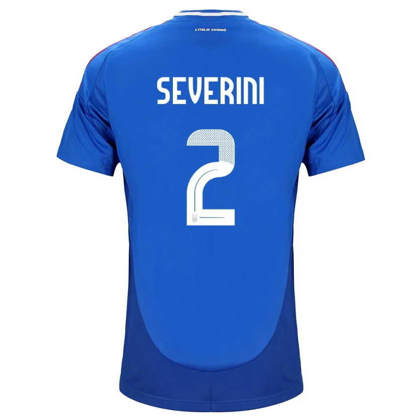 Danxen Män Italien Emma Severini #2 Blå Hemmatröja Matchtröjor 24-26 Tröjor T-Tröja