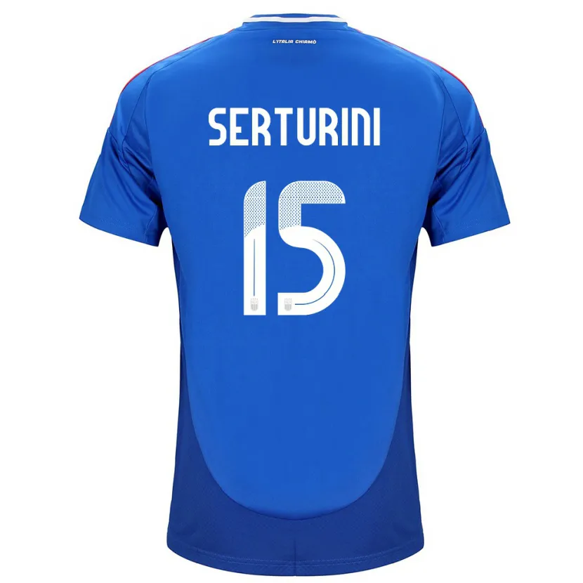 Danxen Män Italien Annamaria Serturini #15 Blå Hemmatröja Matchtröjor 24-26 Tröjor T-Tröja
