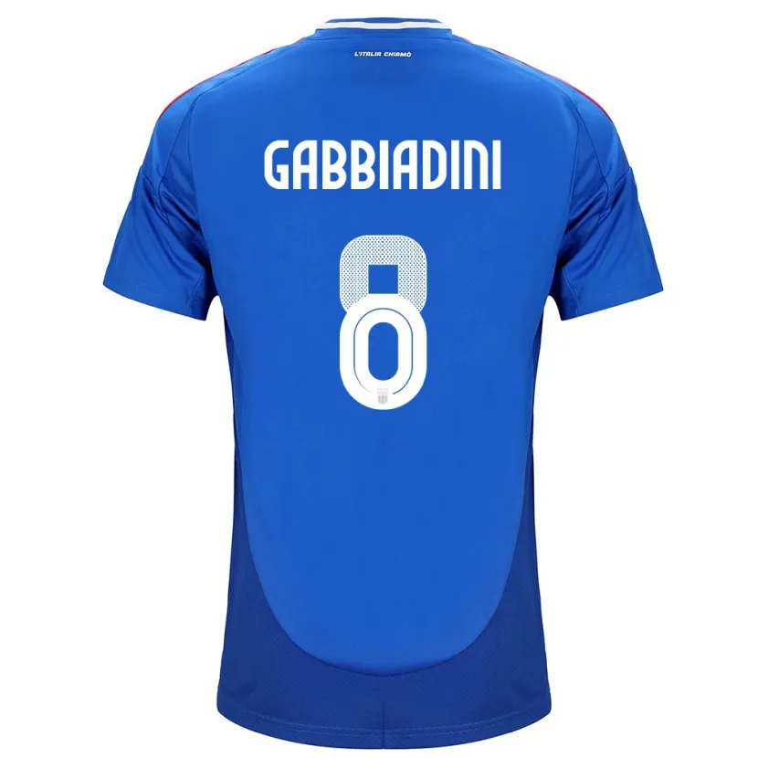 Danxen Män Italien Melania Gabbiadini #8 Blå Hemmatröja Matchtröjor 24-26 Tröjor T-Tröja