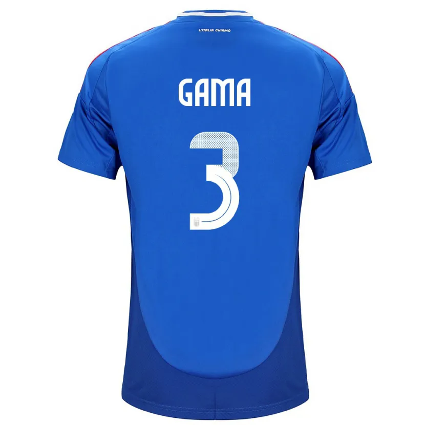 Danxen Män Italien Sara Gama #3 Blå Hemmatröja Matchtröjor 24-26 Tröjor T-Tröja
