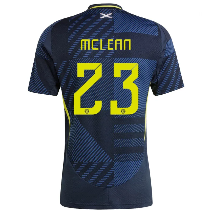 Danxen Män Skottland Kenny Mclean #23 Mörkblå Hemmatröja Matchtröjor 24-26 Tröjor T-Tröja