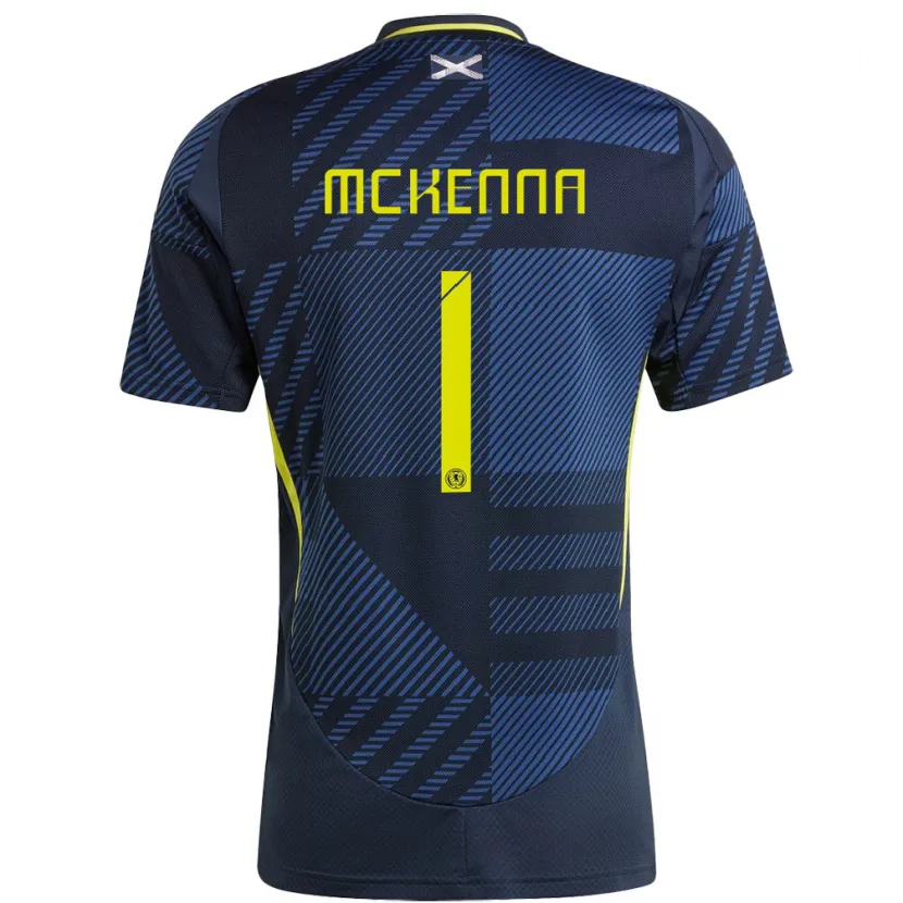 Danxen Män Skottland Callan Mckenna #1 Mörkblå Hemmatröja Matchtröjor 24-26 Tröjor T-Tröja