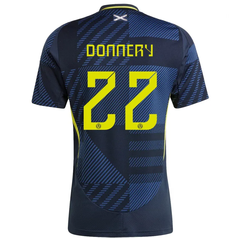 Danxen Män Skottland Julian Donnery #22 Mörkblå Hemmatröja Matchtröjor 24-26 Tröjor T-Tröja
