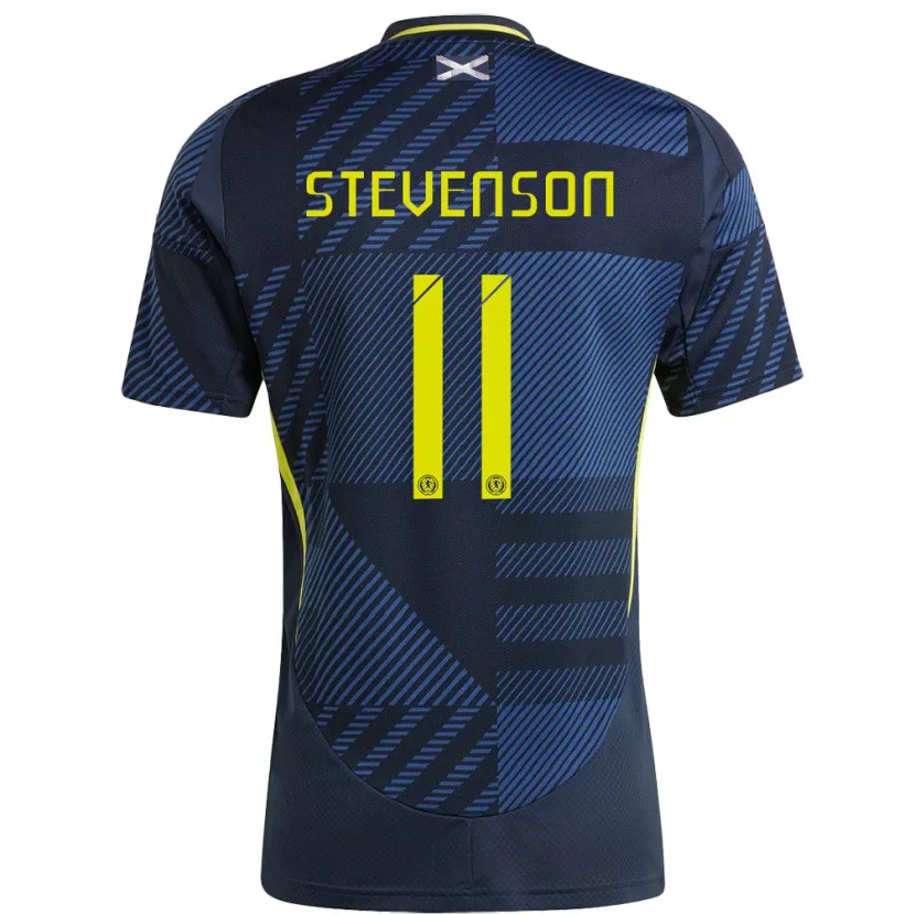 Danxen Män Skottland Gus Stevenson #11 Mörkblå Hemmatröja Matchtröjor 24-26 Tröjor T-Tröja