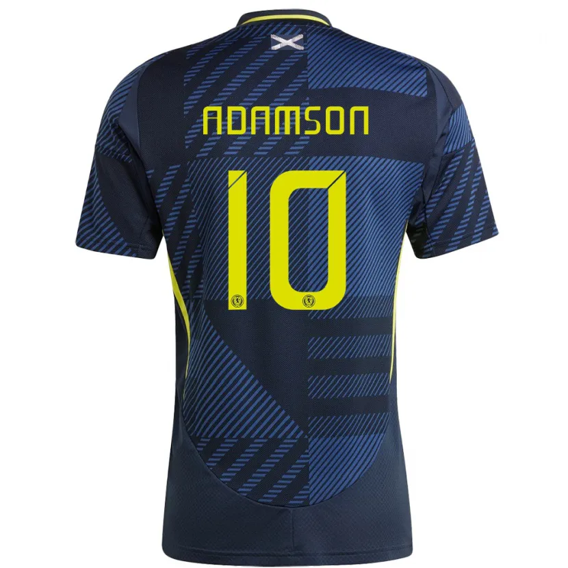 Danxen Män Skottland Calum Adamson #10 Mörkblå Hemmatröja Matchtröjor 24-26 Tröjor T-Tröja