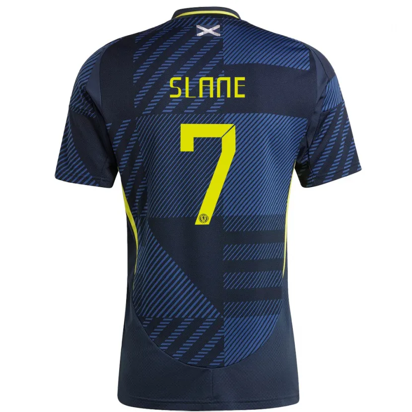 Danxen Män Skottland Paul Slane #7 Mörkblå Hemmatröja Matchtröjor 24-26 Tröjor T-Tröja