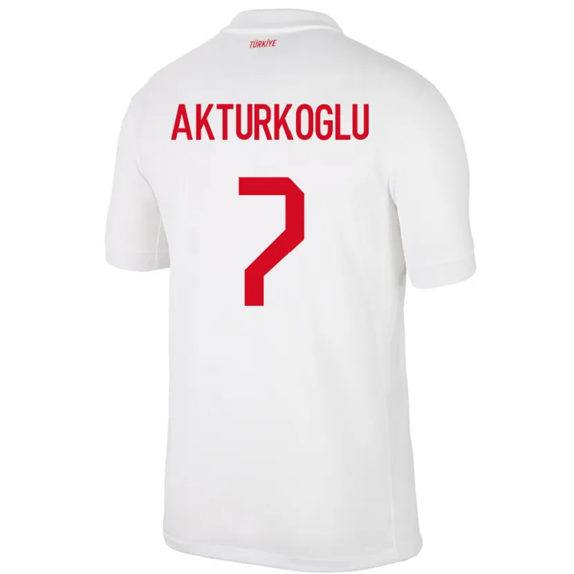 Danxen Män Kalkon Kerem Aktürkoğlu #7 Vit Hemmatröja Matchtröjor 24-26 Tröjor T-Tröja