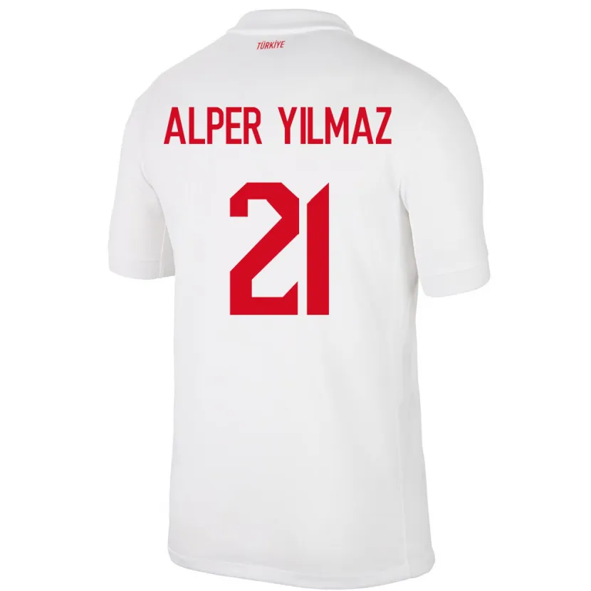 Danxen Män Kalkon Barış Alper Yılmaz #21 Vit Hemmatröja Matchtröjor 24-26 Tröjor T-Tröja