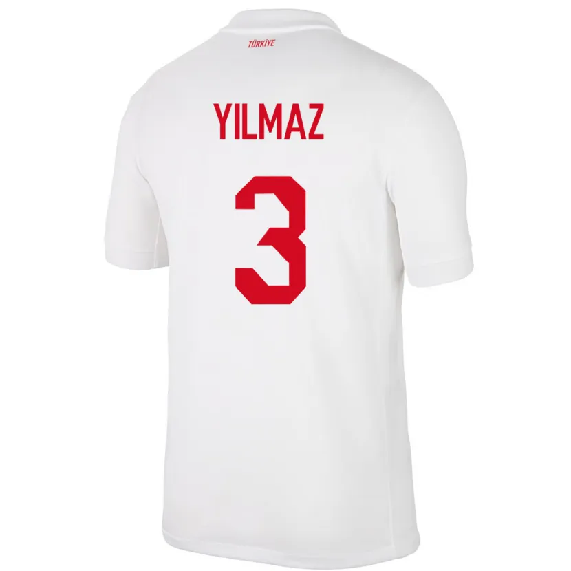 Danxen Män Kalkon Berkay Yılmaz #3 Vit Hemmatröja Matchtröjor 24-26 Tröjor T-Tröja
