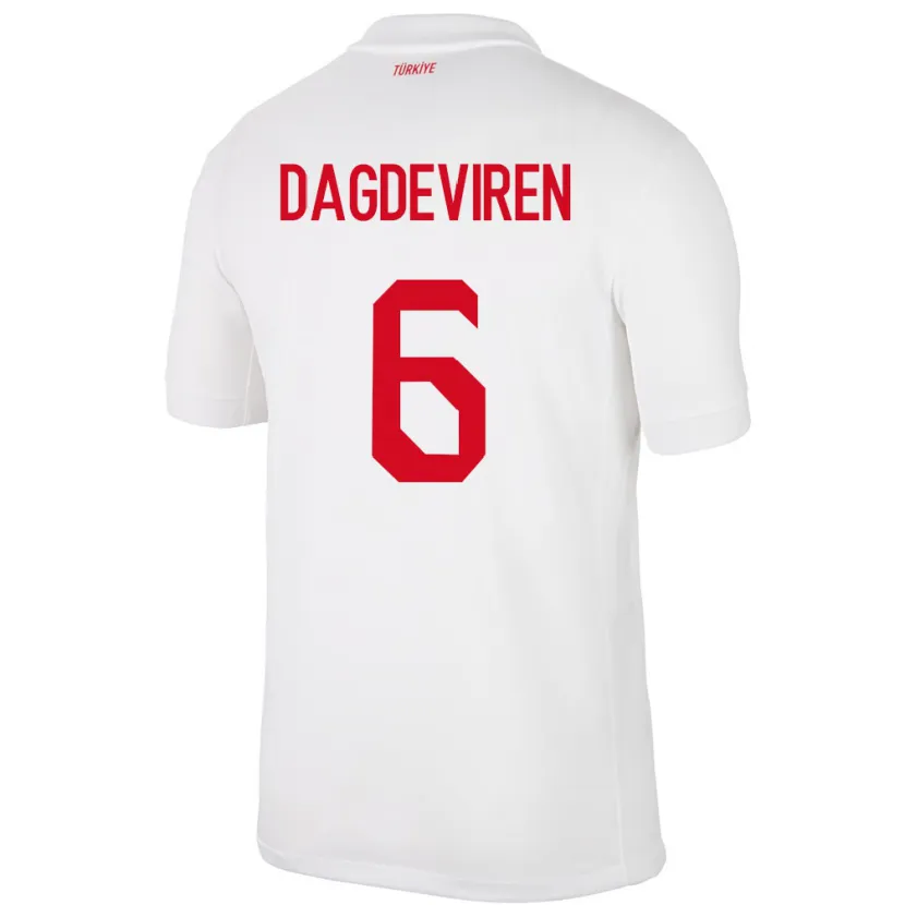 Danxen Män Kalkon Diren Dağdeviren #6 Vit Hemmatröja Matchtröjor 24-26 Tröjor T-Tröja