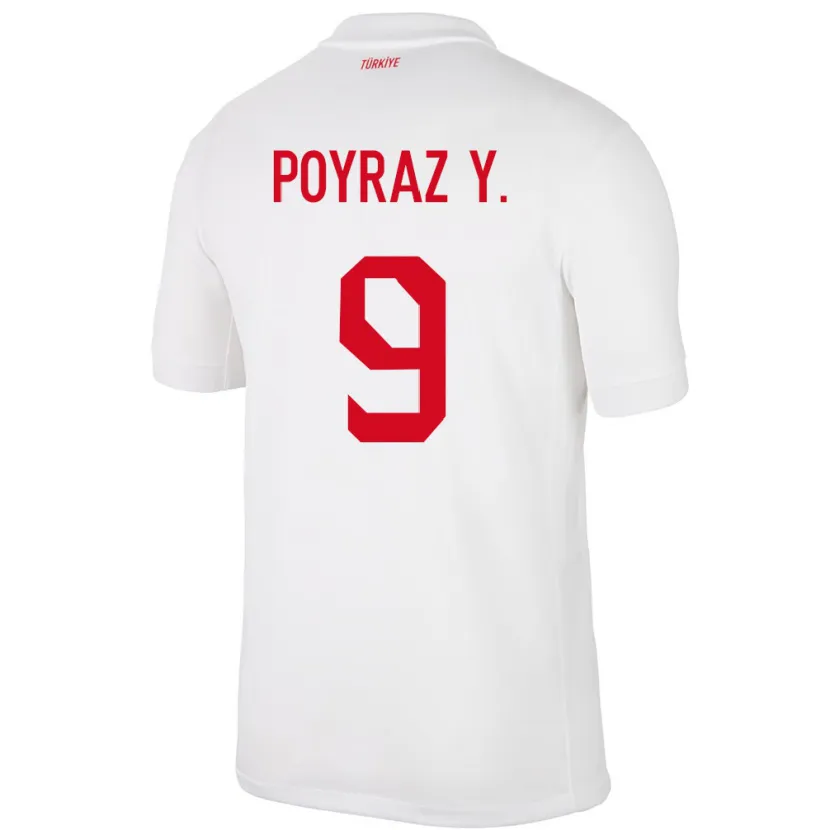 Danxen Män Kalkon Poyraz Yıldırım #9 Vit Hemmatröja Matchtröjor 24-26 Tröjor T-Tröja