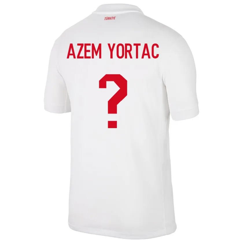 Danxen Män Kalkon Mustafa Azem Yortaç #0 Vit Hemmatröja Matchtröjor 24-26 Tröjor T-Tröja