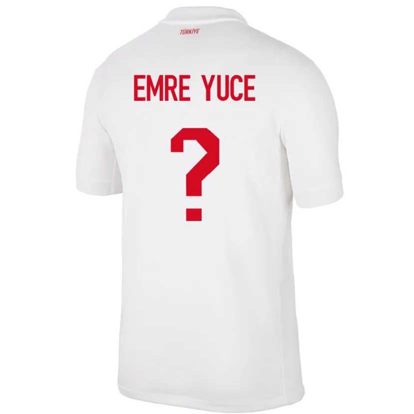 Danxen Män Kalkon Yunus Emre Yüce #0 Vit Hemmatröja Matchtröjor 24-26 Tröjor T-Tröja