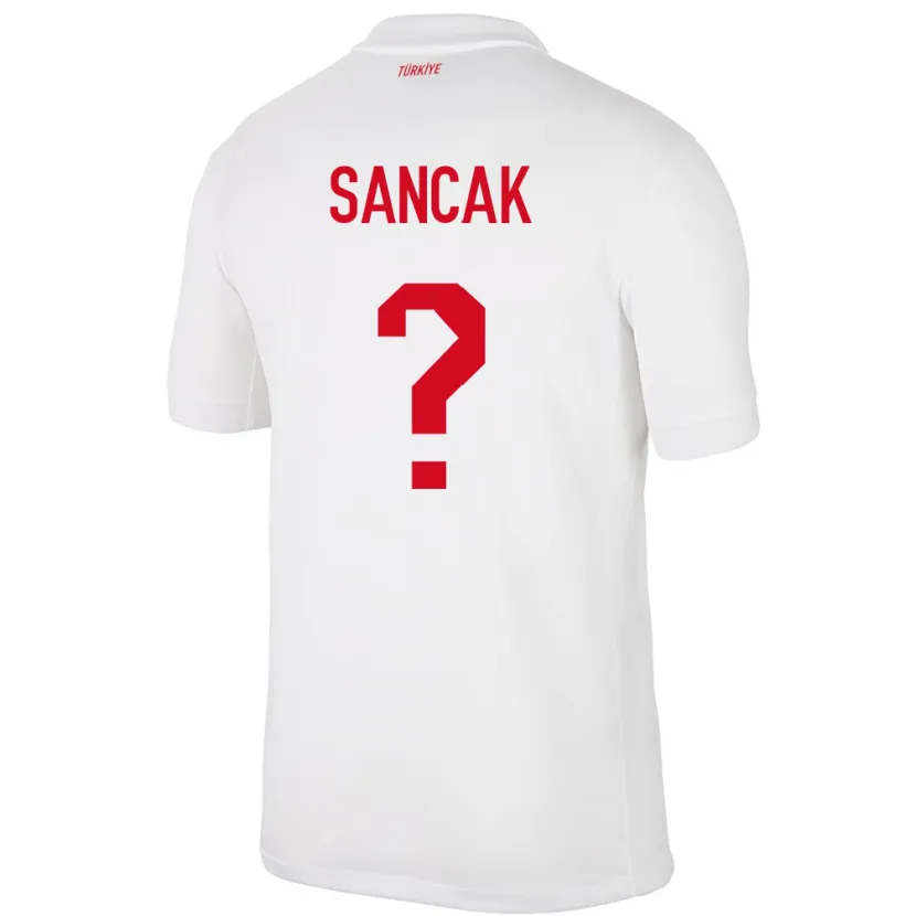 Danxen Män Kalkon Tolga Sancak #0 Vit Hemmatröja Matchtröjor 24-26 Tröjor T-Tröja
